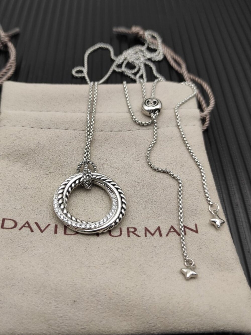 David Yurman 925 Silver Necklaces with Original Pouch